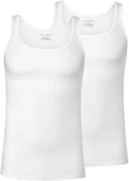 - 2 Qualitts-Feinripp-Unterhemden - Weiss - Gr.: XL/7 - wei - XL/7