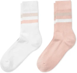 - 2 Paar Rippstrick-Socken - Weiss - Gr.: 39-42 - wei - 39-42