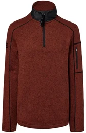 - Strickfleece-Midlayer - Braun/Meliert - Gr.: L - braun - L