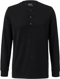 - Langarm-Henley - Schwarz - Gr.: M - schwarz - M