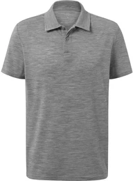 - Funktions-Poloshirt mit Merinowolle - Grau/Meliert - Gr.: L - grau - L