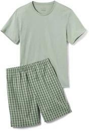 - Shorty-Pyjama mit gewebter Hose - Olivgrn - Gr.: XXL - grn - XXL