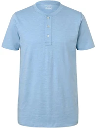 - Kurzarm-Henley - Hellblau - Gr.: XL - blau - XL