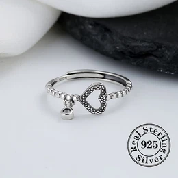 1pc Vana Elegant Simple S925 Sterling Silver Ring With Synthetic Cubic Zirconia, Hypoallergenic, Perfect Valentine's Day Gift For Her, All