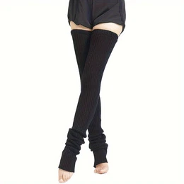 1 Pair Of Women's Warm Leg Knitted Over-the-knee Socks, Extra Long Socks For Winter, Gift For Ladies, Soft And Warm Thigh-high Stockings