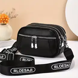 New Fashionable Women's Shoulder Bag With Zipper Closure And Polyester