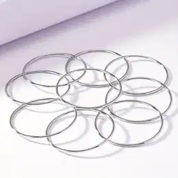 9pcs/set Simple Texture Women's Bracelet