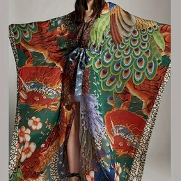 Beach Cover-up Kimono Vest Vacation Robe Bikini Sunscreen Shirt