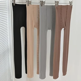 4 Pairs Women' Color Tights, 100% Knit Fabric, 120g/m², Warm And Anti-snag, Spring/autumn Season, Black And Nude Pantyhose