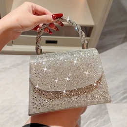 New Evening Bag Rhinestone Clutch Party Bag Full Ball Gown Handbag Evening Wear Dress Bag Mother's Day Gift