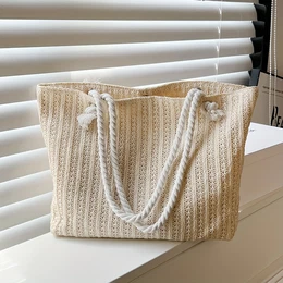 Large Tote Bag For - , Fashionable Shoulder & Underarm Handbag In Khaki/