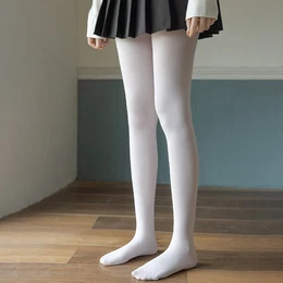 Women's Knit Polyester Tights - Solid Color Minimalist Slimming Stockings, Hand Washable - 1 Pair