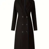 Tmav? ?ervené Vln?né Kabáty image