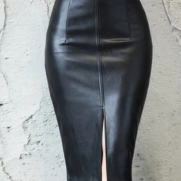 Women's Luxury Casual Skirt Essential For Holidays, Solid Color, All Season