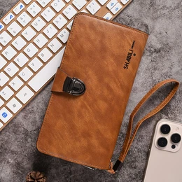 Men's Wallet With , Zipper Closure, Polyester , And Zip Pocket - Coffee, Black, Light Brown Options