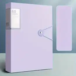 1pc A4 Pocket Folder, With 60 Insert Pockets, Design - Pp Material, For Storage And Organization