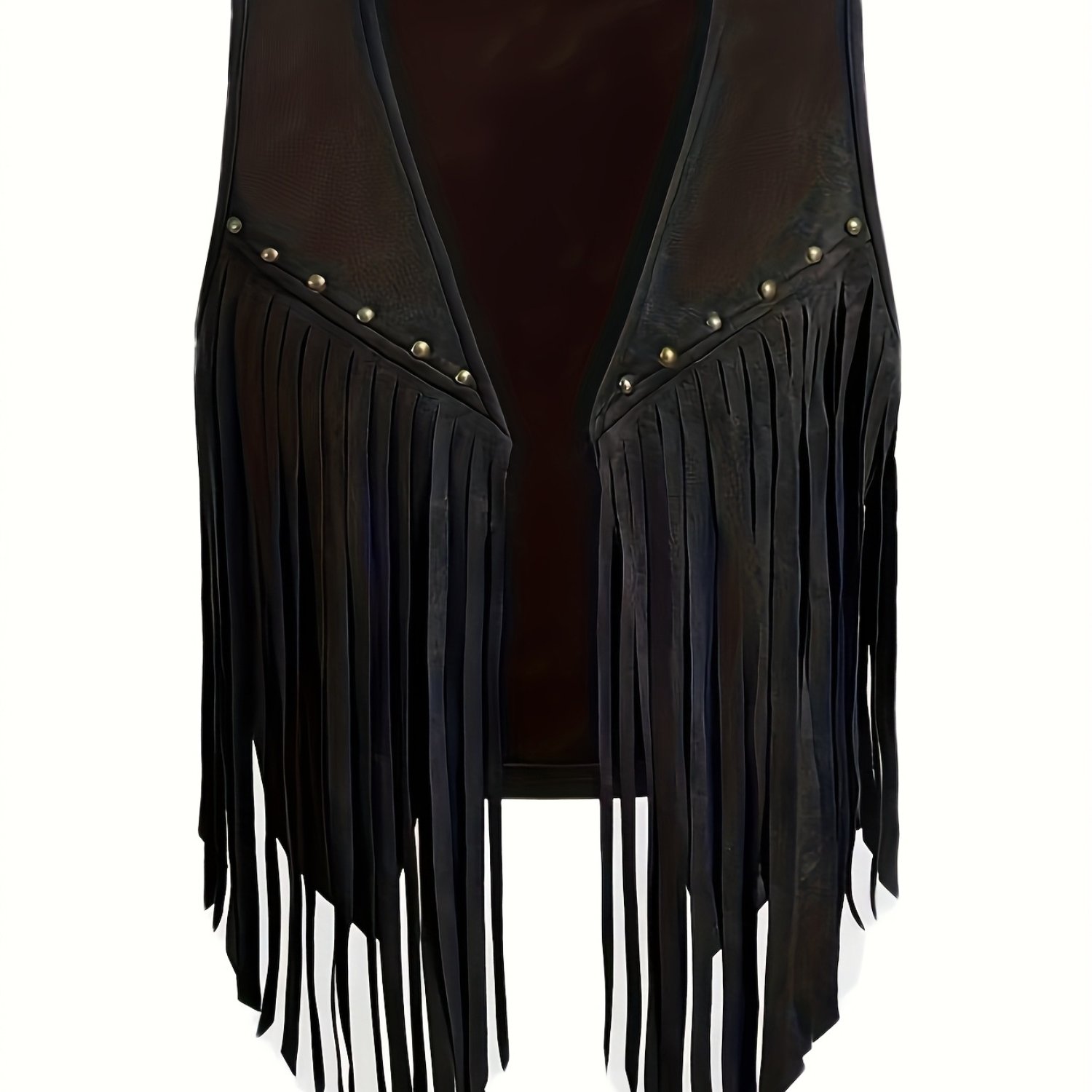 Faux Wildleder Damen Fransenweste Cowgirl Hippie Style - Ärmellose Lederweste Für Festival & Party