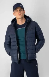 Winter-Steppjacke mit Kapuze - Funktionswattierung - dunkelblau Herren