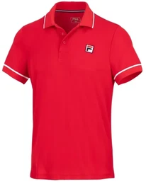 Tennis-Polo New Court (100% Polyester) rot Herren