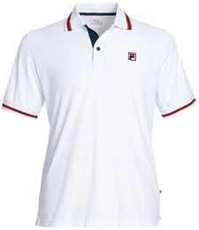 Tennis-Polo Piro weiss/navy Herren