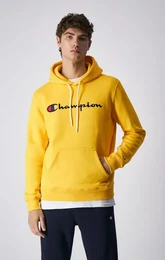 Kapuzenpullover (Fleece-Hoodie) Big Logo Print gelb Herren