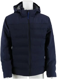 Winterjacke mit abnehmbarer Kapuze schwarz/blau Herren