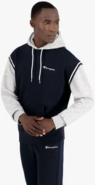 Kapuzenpullover (Baumwoll-Hoodie) kontrastfarben mit kleinem Logo navyblau Herren