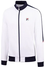 Tennisjacke Manuel (Stehkragen, 100% Polyester) weiss/navyblau Kinder