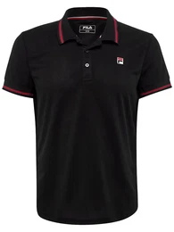 Tennis-Polo Piro schwarz Herren