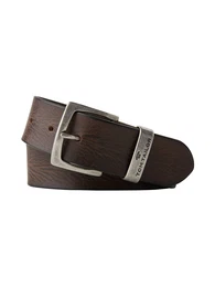 Ledergürtel mit Metall-Lasche