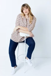 Bellieva halenka, thotensk mda, knoflkov lga, 3/4 rukvy, biobavlna