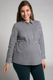 Bellieva pruhovan halenka, kov nastaviteln, dlouh rukvy, GOTS