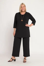 Dlouh triko, puntkov vzor, kulat vstih, 3/4 rukvy