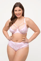 Podprsenka s kosticemi, kvty, krajka, ozdobn stuhy, koky C-F