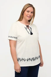 Triko, vivka, oversize, tunikov vstih, krtk rukvy