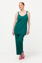 pletov kalhoty, jemn ebrovan, irok, rovn nohavice, elastick pas