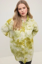 Koilov halenka, oversize, batikovan vzhled, lmeek, dlouh rukvy