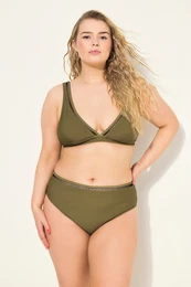 Bikiny kalhotky, tpytiv lemovn, vysok pas