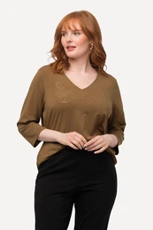 Triko, kamrov design, Classic, vstih do V, 3/4 rukvy
