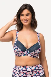 Podprsenka s kosticemi, kvty, krajka, ozdobn stuha, koky C-D