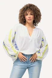 Halenka, lnn sms, oversize, tunikov vstih, dlouh rukvy