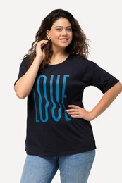 Triko, LOVE, oversize, kulat vstih, krtk rukvy