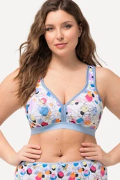 Podprsenka minimizer, pestr potisk, bez kostic, koky C-D