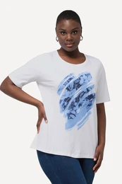 Triko, flitry, Pima bavlna, kulat vstih, krtk rukvy