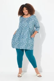 Dlouh triko, leopard vzor, A stih, kulat vstih, 3/4 rukvy