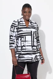 Triko, kalichov lmec, vstih do V, krtk rukvy, Pima bavlna