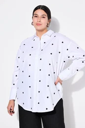 Koilov halenka, oversize, vivka srdce, lmeek, dlouh rukvy