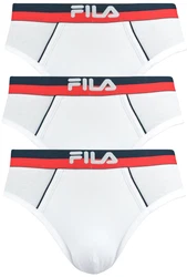 FILA Herren Slip Multipack - Briefs Logobund Urban Cotton Stretch Weiß