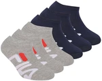 FILA Kinder Socken Multipack - Invisible Sneakers Logo Blau/Grau