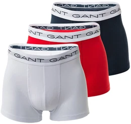 Herren Boxershorts, 3er Pack - Trunks, Cotton Stretch, Logo, einfarbig Mehrfarbig XL